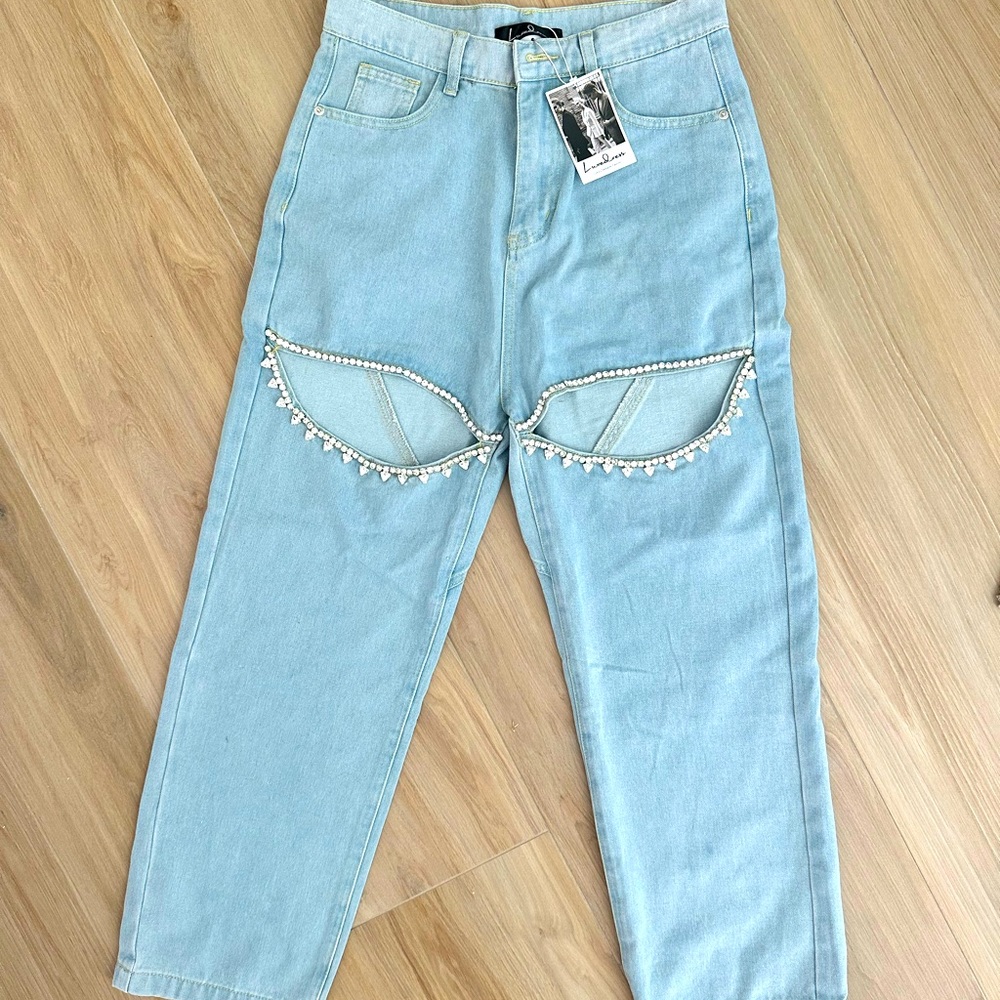 Kelsea Ballerini Dupe Rhinestone Jeans - Luxedress NWT